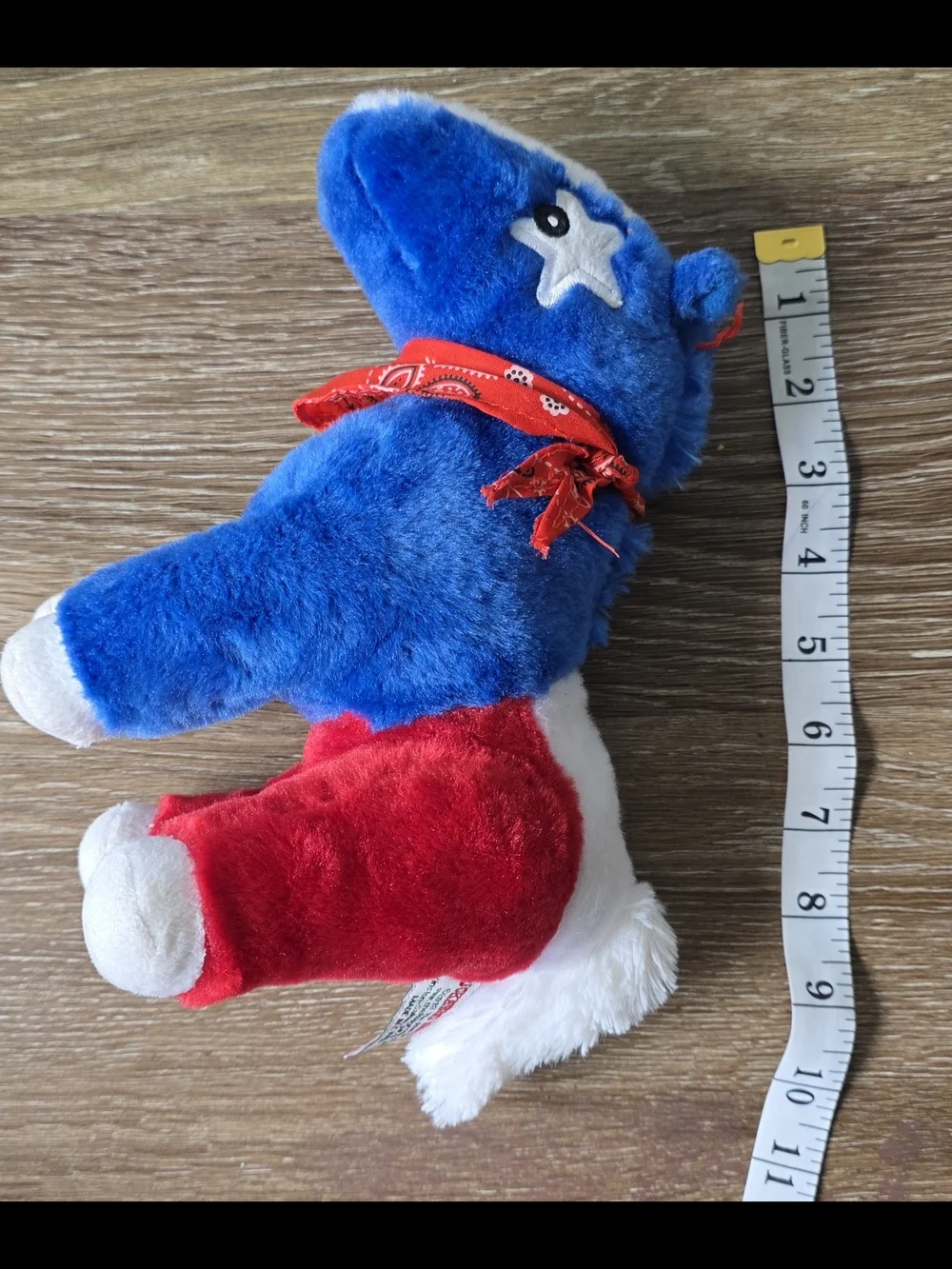 Patriotic Plush Pony Stuffed Animal - Blue, Red & White